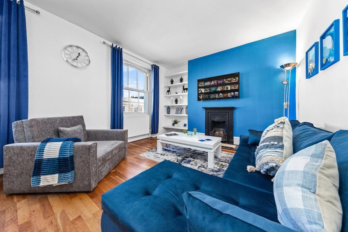 Balcony Blue Theme 1 Bedroom Central London Luxury Flat Near Hyde Park! Accommodates Up To 6! Double Sofa Bed And Next To Station! מראה חיצוני תמונה